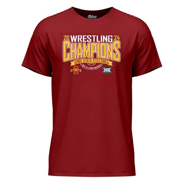 Blue 84 2024 Big 12 Wrestling Champions Cardinal T-shirt (was $27.99)